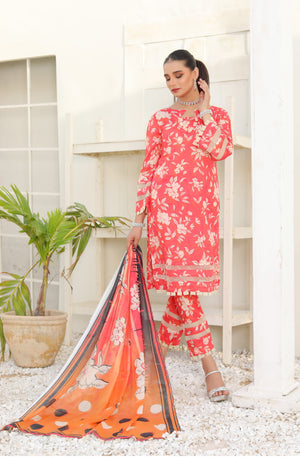 Fatima Noor Digital Printed Lawn 3 pc - 09787 - Stitched