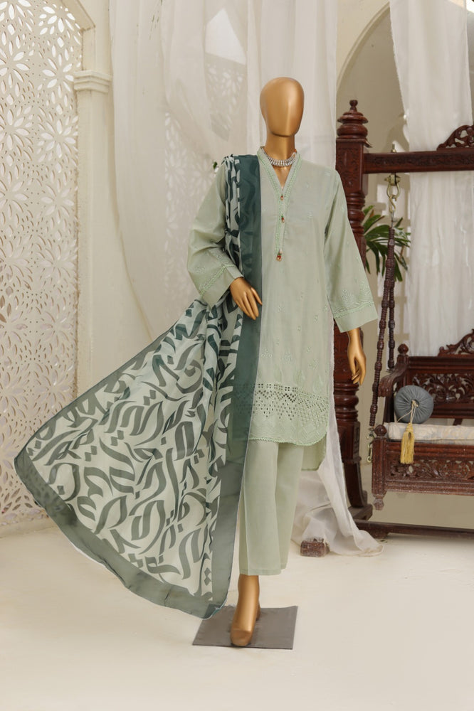 Fatima Noor Embroidered Chikankari Cotton 3 pc - 09332