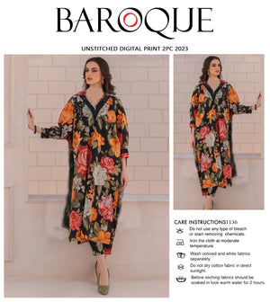 
            
                Load image into Gallery viewer, Baroque Digital Printed Co Ord Lawn 2 pc - 08820
            
        