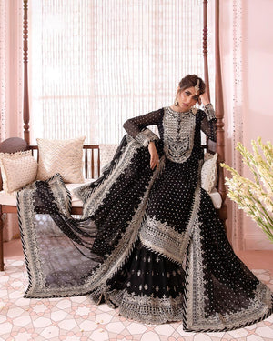 Asim Jofa Chandni Luxury Chiffon 3 pc - 09503