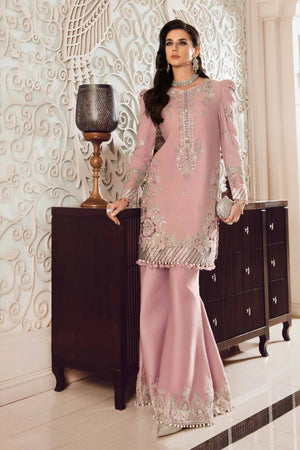 MariaB Sateen MAUVE Chiffon 3 pc - 09837