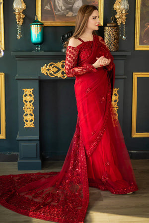 Shazia Kiyani RED GLAM Net Saree - 09693