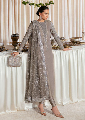 Hussain Rehar HandMade Luxury Pret Collections LUCENT Raw Silk 3pc - 09894