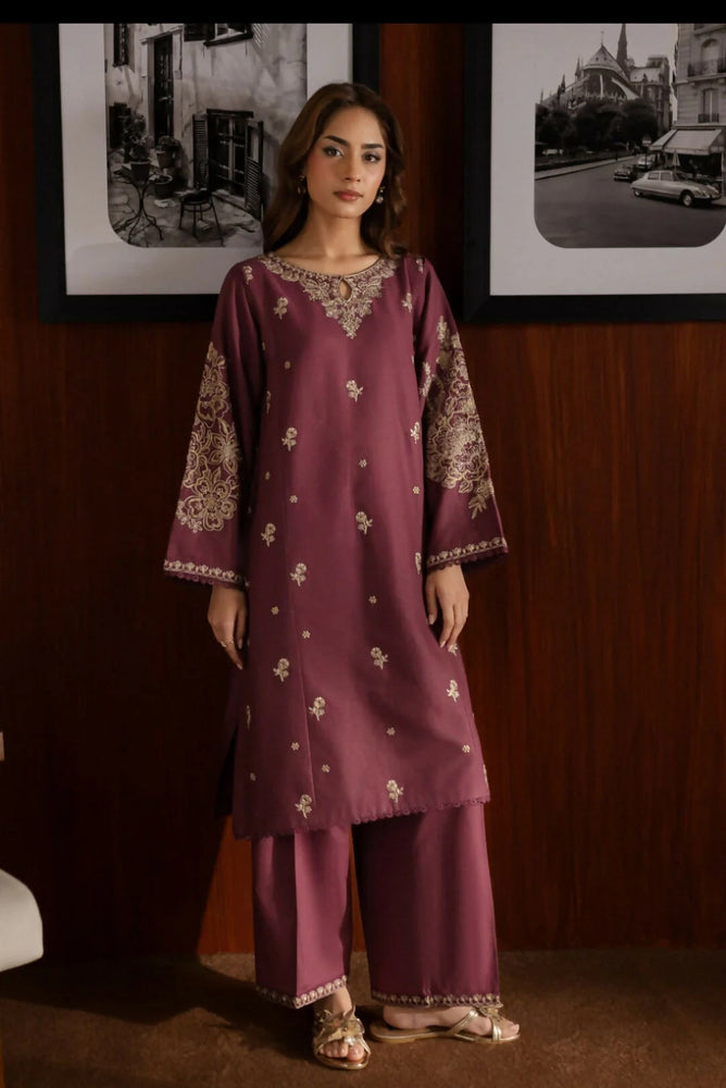 Noorey Embrodiered 2 Piece Dhanak Dress - J0462