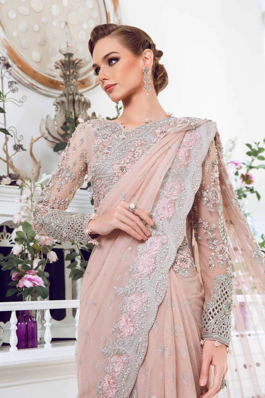 MariaB Couture QUEEN PINK Net Saree - 09572