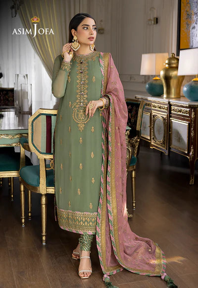 Asim Jofa Jhilmil Collection Chiffon 3 pc - 09436