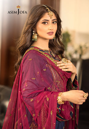 Asim Jofa Jhilmil Collection Chiffon 3 pc - 09873