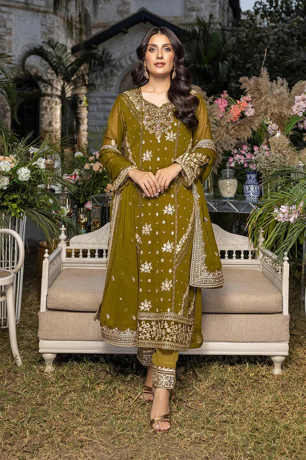 Azure Embroidered Luxury EDEN GLOW Cotton 3 pc - 09460