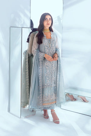 Azure Ensembles PASTEL MINT Lawn 3 pc - 08752