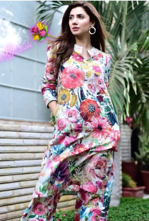 Baroque Digital Printed Co Ord lawn 2 pc - 08684