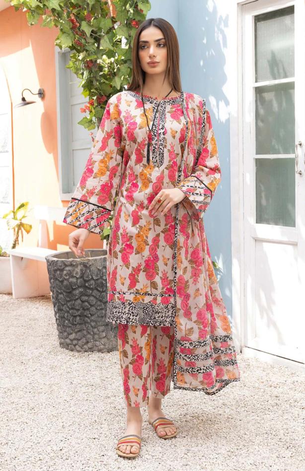 Charizma Digital Printed Lawn 3 pc - 08734