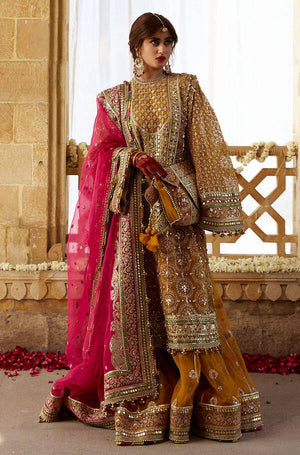 Mohsin Naveed Ranjha Sagar Kinare KESARI Organza Maxi - 09977