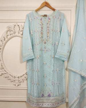 
            
                Load image into Gallery viewer, Agha Noor Chiffon Dress 2 pc - 09217 - Stitched
            
        