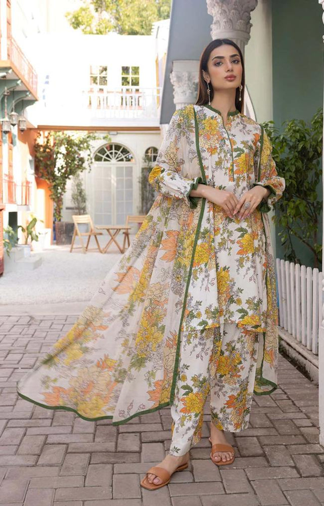 Charizma Digital Printed Lawn 3 pc - 08735