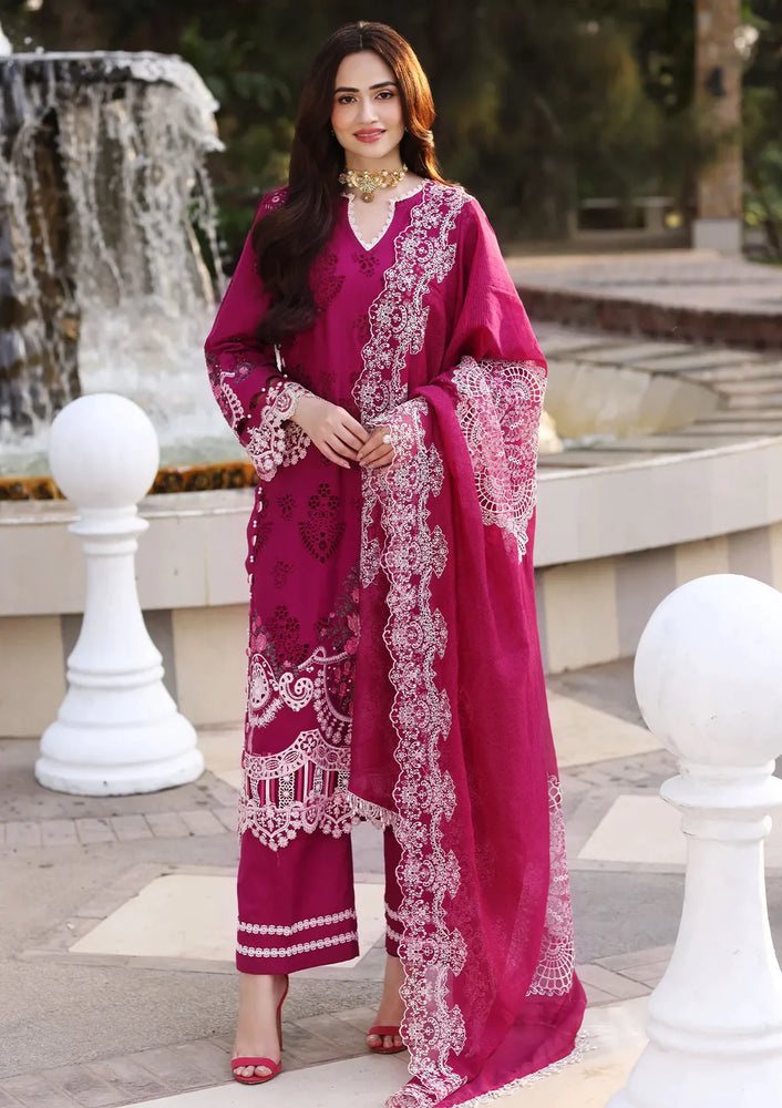 Elaf Festive PETAL Chikankari Lawn 3 pc - 09071