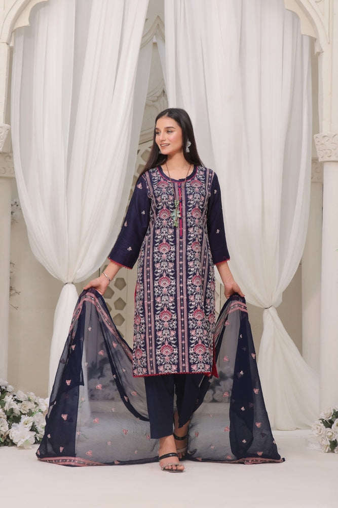 Fatima Noor Winter Collection Embroidered Cotton 3 pc - 09602