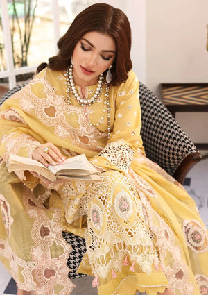 Elaf Festive Chikankari DAFFODIL Lawn 3 pc - 08813