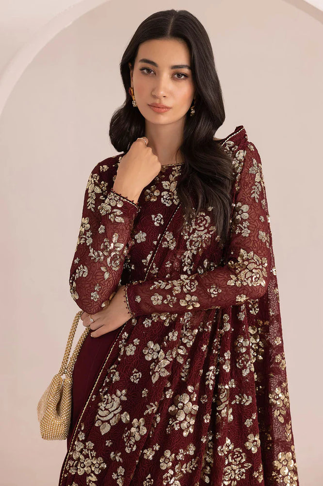 Jazmin MAROON Saree Chiffon - 11370