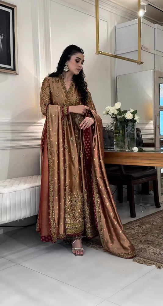 Haris Shakeel Mesuri Hand Embellished & Embroidered 3 Piece Dress - J0914