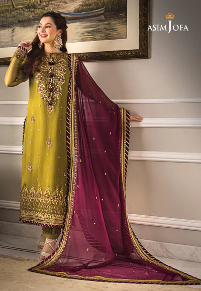 Asim Jofa ZARI SITARA Embroidered Chiffon 3 pc - 2023