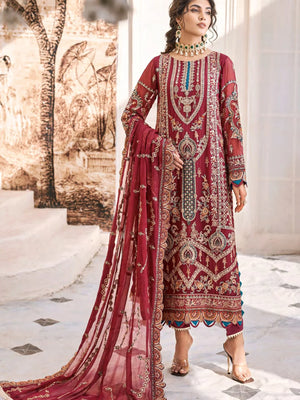 Emaan Adeel Eshaal Embroidered Chiffon 3 pc - 09086