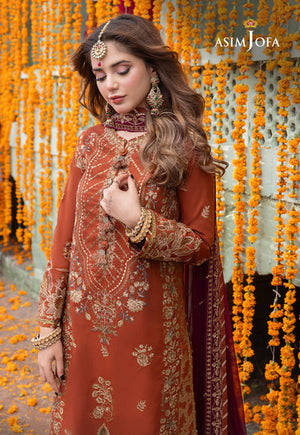 Asim Jofa Abresham Collection Chiffon 3pc - 09914