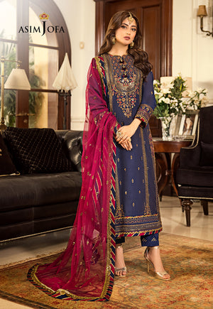 Asim Jofa Jhilmil Collection Chiffon 3 pc - 09873