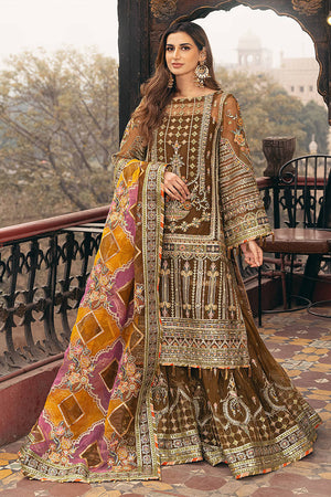 Mohsin Naveed Ranjha Sagar Kinare VIRAAS Organza Gararah 3 pc - 09199