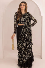 Jazmin BLACK Saree Chiffon - 11369