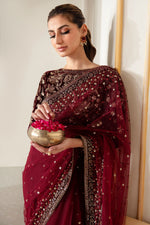 Jazmin MAROON Net Saree - 11508