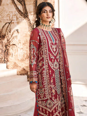 Emaan Adeel Eshaal Embroidered Chiffon 3 pc - 09086