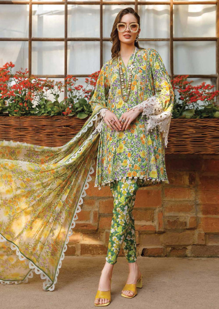 MariaB - Chikankari Lawn 3 pc - 09954