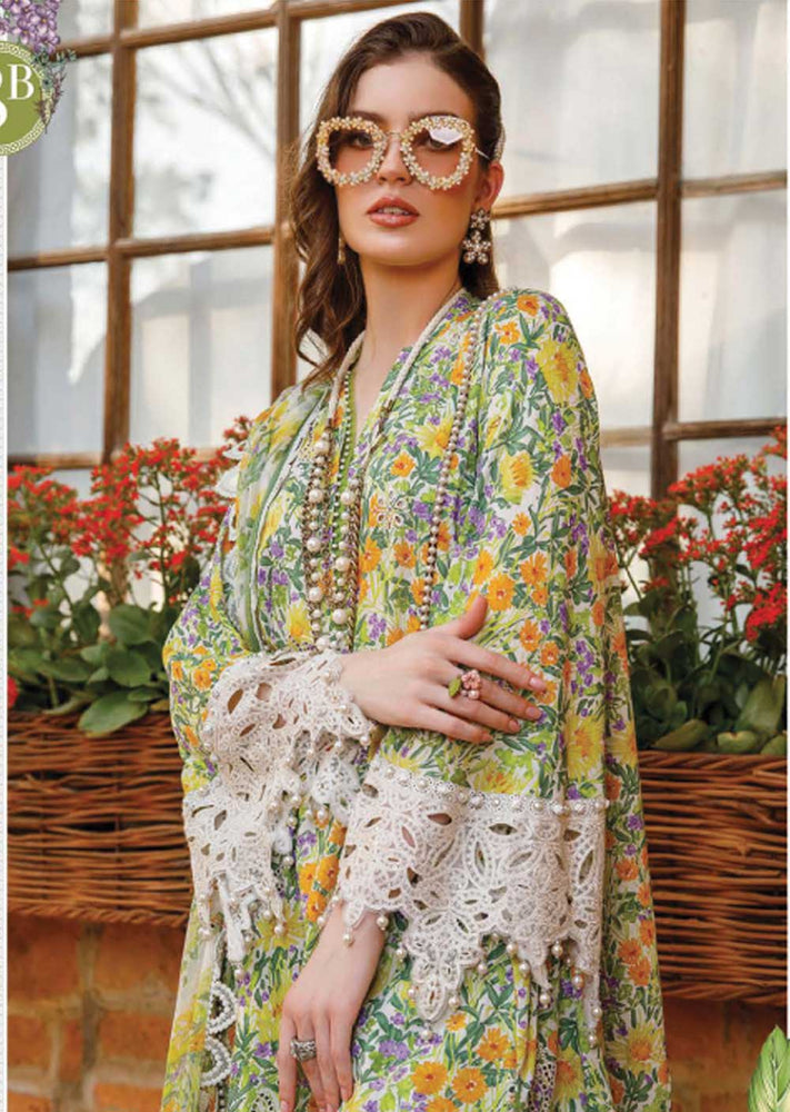 MariaB - Chikankari Lawn 3 pc - 09954