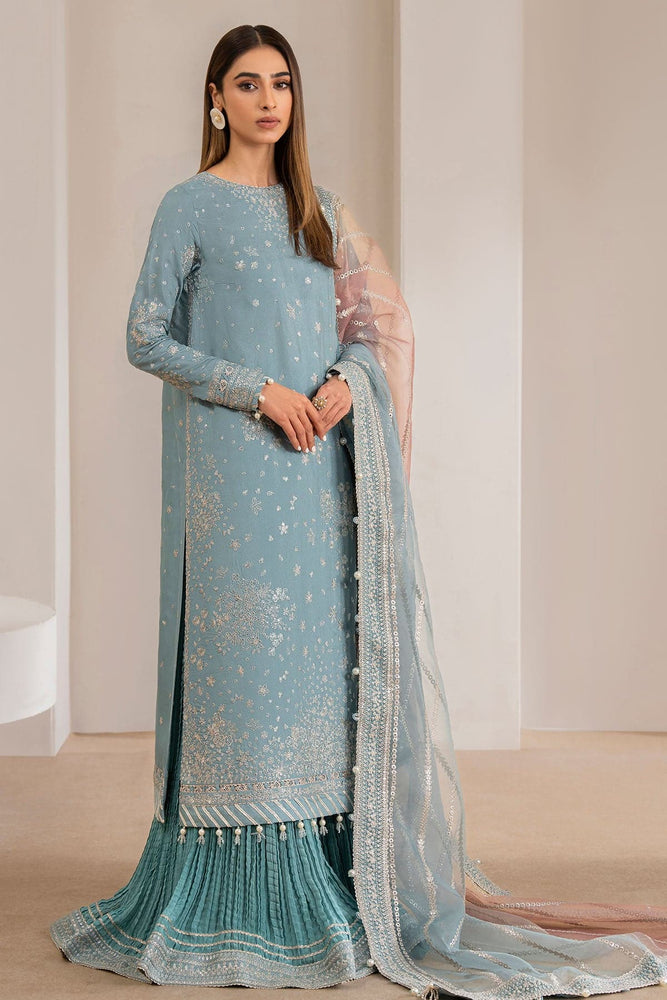 Jazmin Russian Silk Embroidered Festive 3 Piece Dress - 20748 Jazmin Russian Silk Embroidered Festive 3 Piece Dress - 20748
