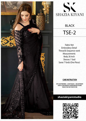 Shazia Kiyani BLACK GLAM Net Saree - 11133