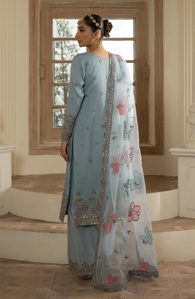 Suave Raw Silk Embroidery Dress 3 Piece - 20324