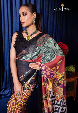 Asim Jofa 09351 - Charmeuse Silk Saree