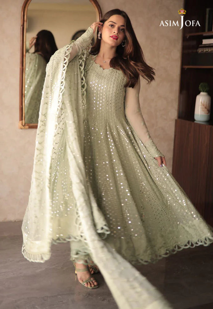 Asim Jofa 9mm Chiffon Maxi 3 Piece Dress - 20370