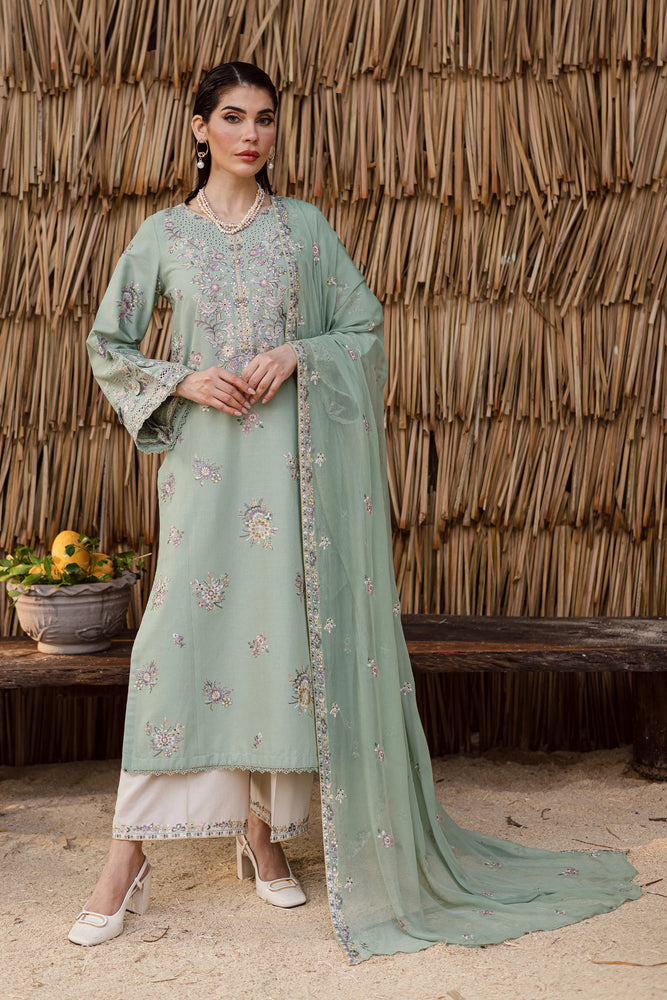 Batik Lawn Embroidered 3 Piece Dress - J2415 Fashion Flare Batik Lawn Embroidered 3 Piece Dress - J2415 Fashion Flare