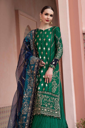 MariaB - Sateen Embroidered Lawn 3 pc - 10076