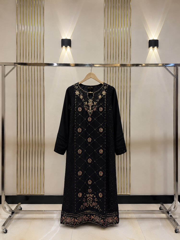 Agha Noor Chiffon Hand Embellished & Embroidered 2 Piece Dress