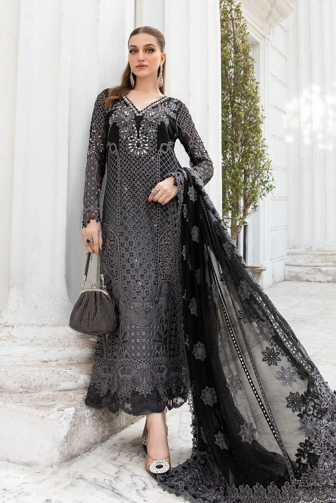 Maria.B Embroidered Chiffon Net Dress 4 Piece - 20327 Maria.B Embroidered Chiffon Net Dress 4 Piece - 20327
