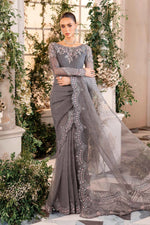 Maria B Mbroidered Organza Formal Saree - 20789