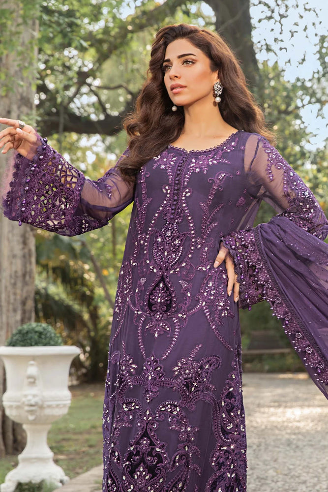 MariaB PURPLE Chiffon 3 Piece - 11481 MariaB PURPLE Chiffon 3 Piece - 11481