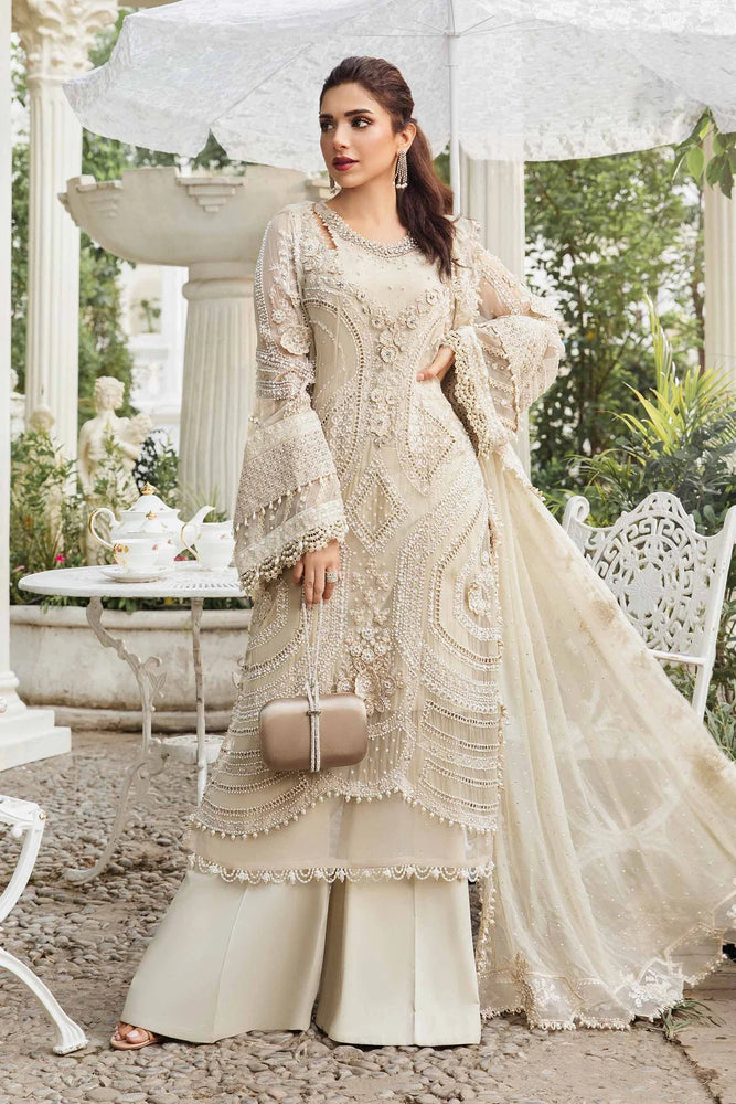 white luxury dress Backless White Lace Wedding Gown with Long Sleeves Off White / 6