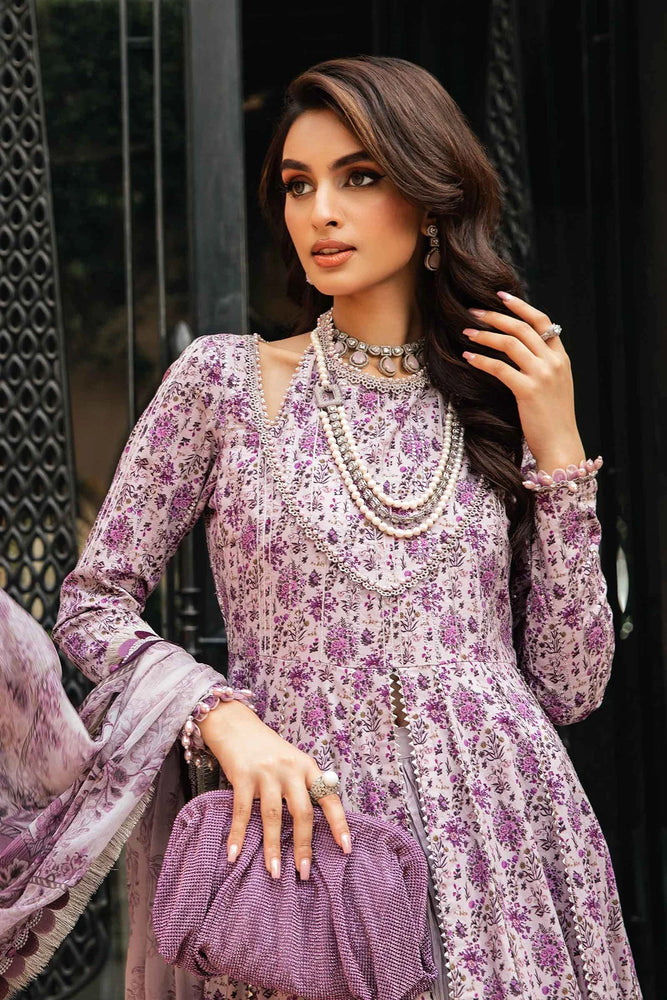 Maria B Linen Digital Print & Embroidered 3 Piece Dress - 20526