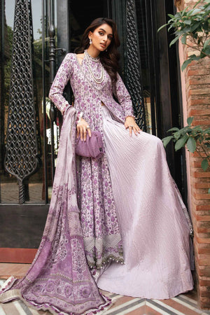 Maria B Linen Digital Print & Embroidered 3 Piece Dress - 20526