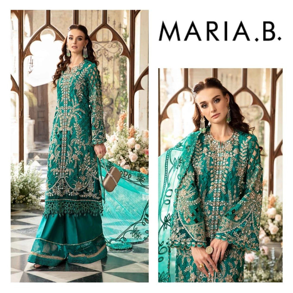 MariaB SEA GREEN Organza 3 Piece - 11082