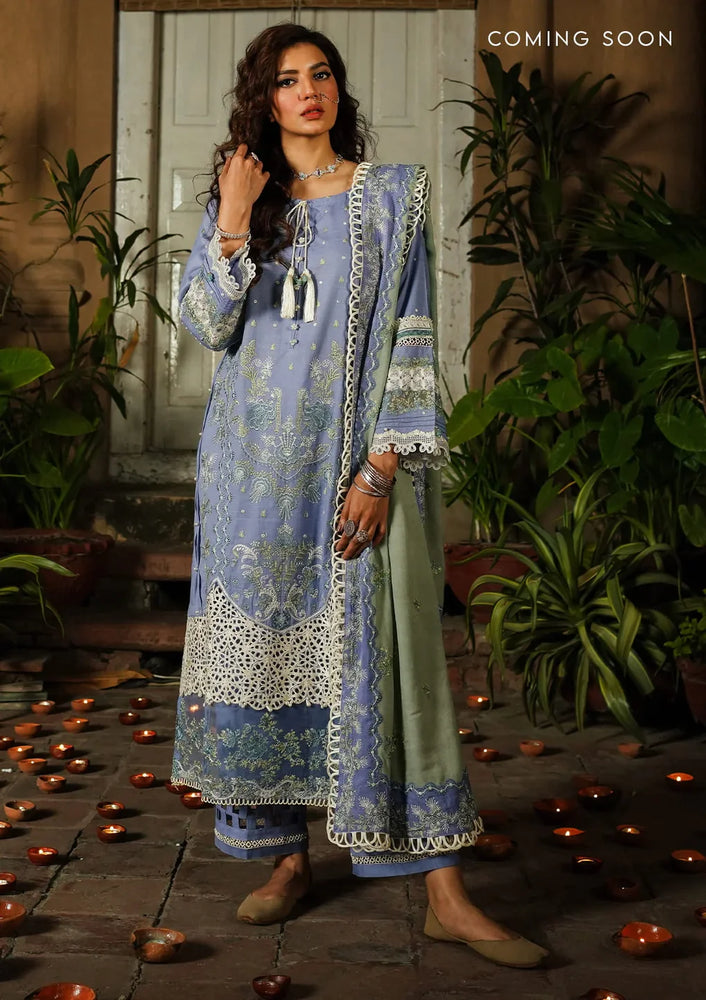 Elaf - Embroidered Pure Lawn 3 pc - 10091