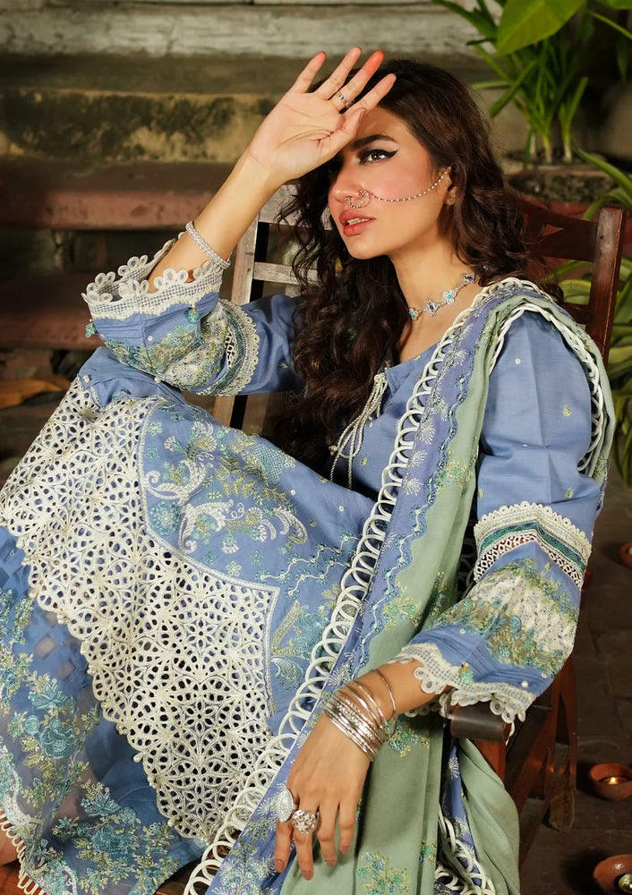 Elaf - Embroidered Pure Lawn 3 pc - 10091